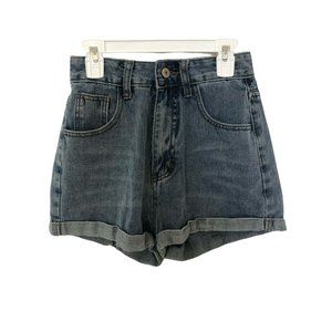 Shein Blue Jean Denim Shorts Mom Jean Style Women's Size XS